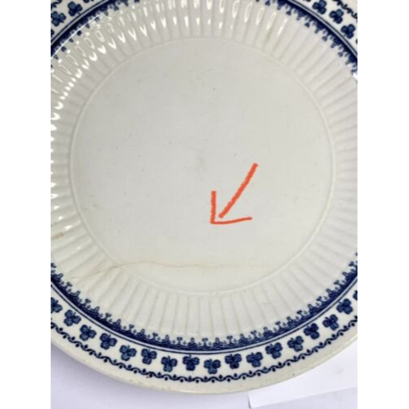 ADAMS Brentwood Real English Ironstone Bread & Butter Plates 2 Blue Shamrock VTG - Picture 9 of 9